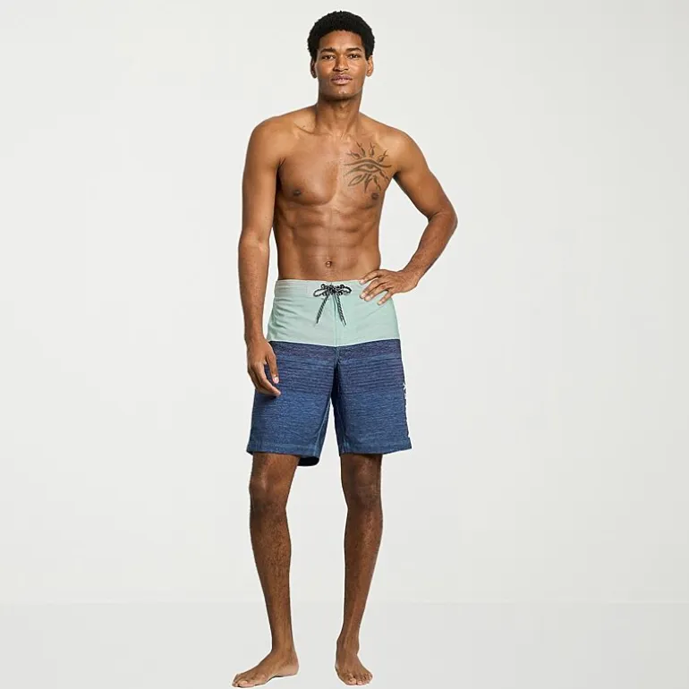 Hurley Mens Drawstring Waist 9 1/2" Ombre Swim Trunks