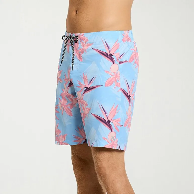 Hurley Mens Drawstring Waist 9 1/2" Ombre Swim Trunks