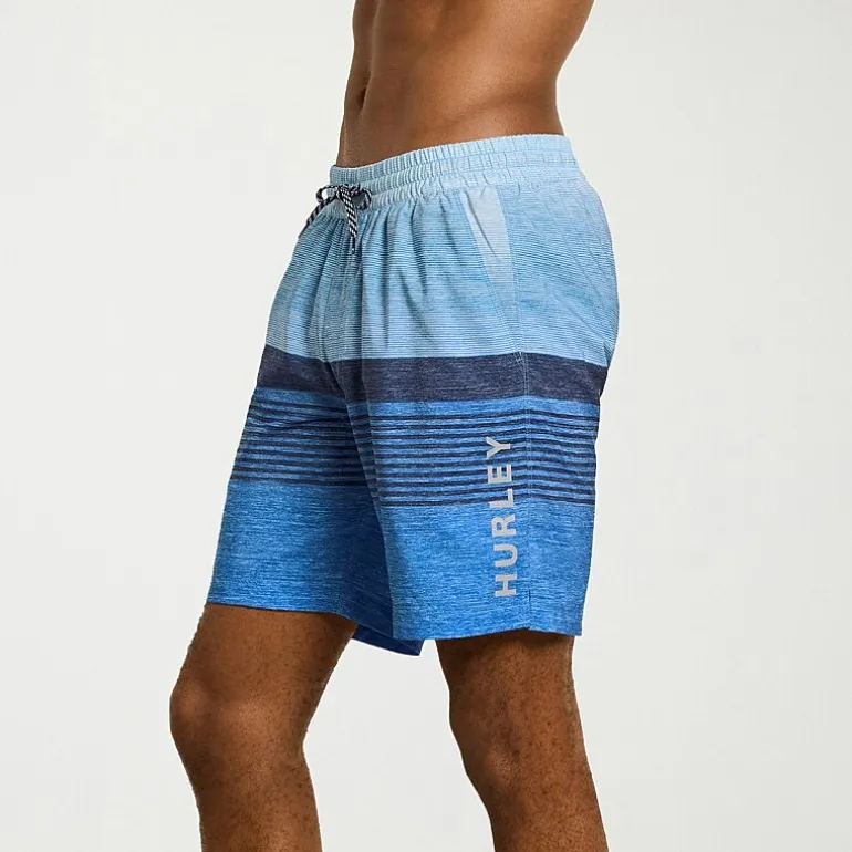 Hurley Mens Drawstring Waist 7 1/2" Ombre Swim Trunks