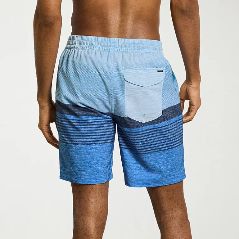 Hurley Mens Drawstring Waist 7 1/2" Ombre Swim Trunks