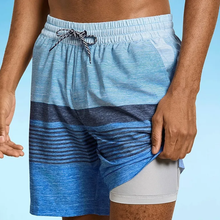 Hurley Mens Drawstring Waist 7 1/2" Ombre Swim Trunks