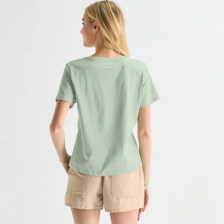 Hurley Womens Juniors Crew Neck Short Sleeve Regular Fit Graphic T-Shirt