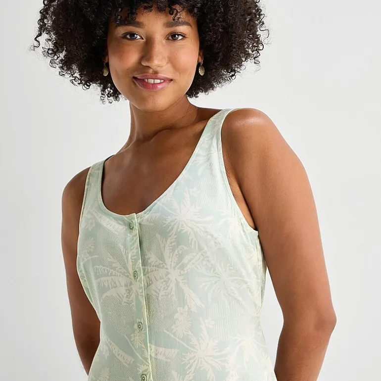 Hurley Womens Juniors Round Neck Sleeveless Sundress