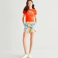 Hurley Womens Mid Rise Juniors Pull-On Short
