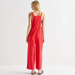 Hurley Womens Square Neck Sleeveless Juniors Jumpsuit