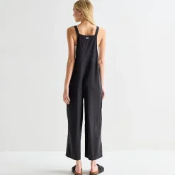 Hurley Womens Square Neck Sleeveless Juniors Jumpsuit