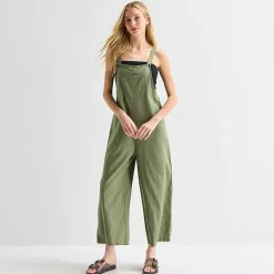 Hurley Womens Square Neck Sleeveless Juniors Jumpsuit
