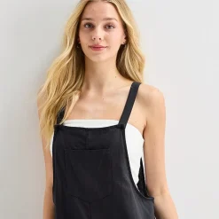 Hurley Womens Square Neck Sleeveless Juniors Jumpsuit