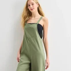 Hurley Womens Square Neck Sleeveless Juniors Jumpsuit