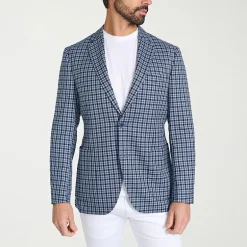 IBIZA AZURE Mens Plaid Slim Fit Sport Coat