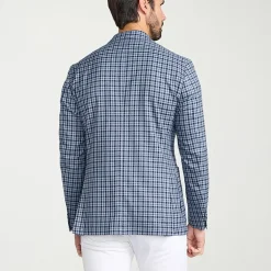 IBIZA AZURE Mens Plaid Slim Fit Sport Coat
