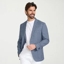 IBIZA AZURE Mens Plaid Slim Fit Sport Coat