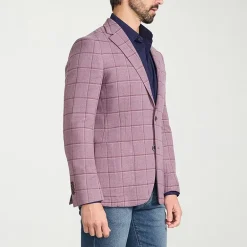 IBIZA AZURE Mens Windowpane Slim Fit Sport Coat