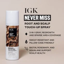 IGK Never Miss Root Spray Hair Color 2 oz.