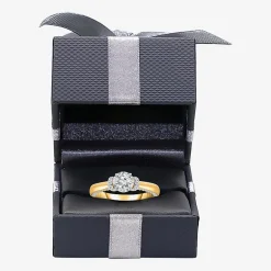(I / I1) Womens 1 CT. T.W. Lab Grown White Diamond 10K Gold Round Solitaire Engagement Ring