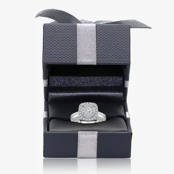 (I / I1) Womens 1 CT. T.W. Lab Grown White Diamond 10K Gold Cushion Solitaire Engagement Ring