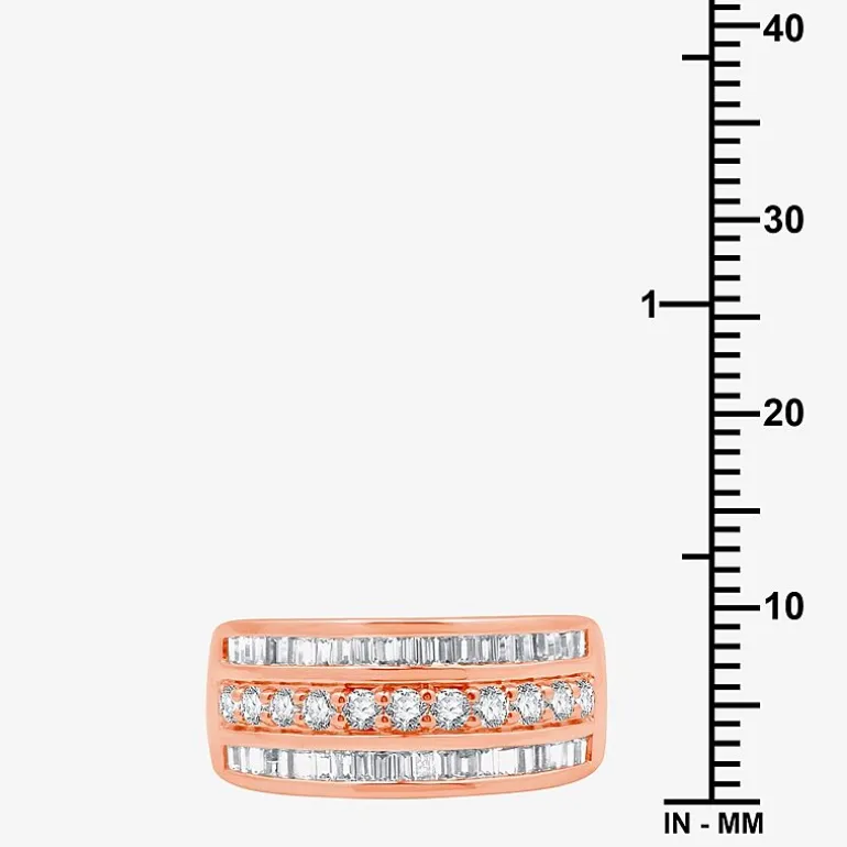 (I-J / I3) Womens 2MM 1 CT. T.W. Natural White Diamond 10K Gold Anniversary Wedding Band