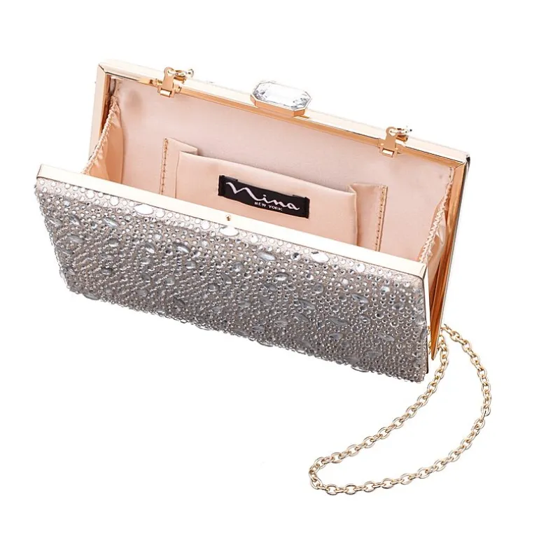 I. Miller Villie Crystal Pattern Minaudiere Evening Bag
