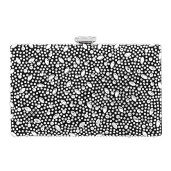 I. Miller Villie Crystal Pattern Minaudiere Evening Bag