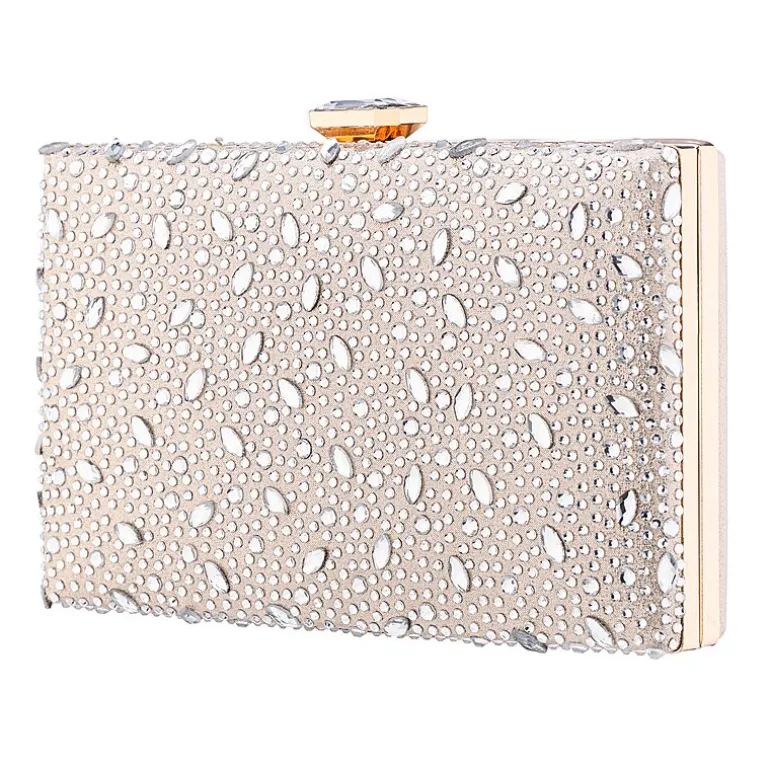 I. Miller Villie Crystal Pattern Minaudiere Evening Bag