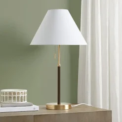 INK+IVY Bromley Two Tone Pull-Chain Metal Table Lamp