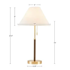 INK+IVY Bromley Two Tone Pull-Chain Metal Table Lamp