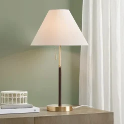 INK+IVY Bromley Two Tone Pull-Chain Metal Table Lamp