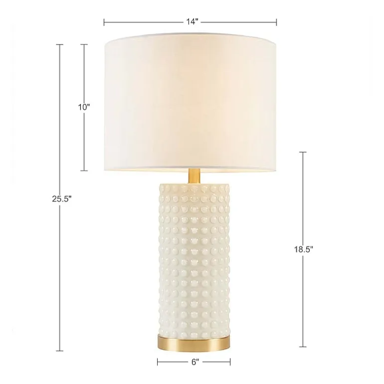INK+IVY Grace Textured Dot Glass Table Lamp