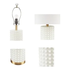INK+IVY Grace Textured Dot Glass Table Lamp