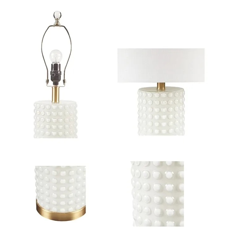 INK+IVY Grace Textured Dot Glass Table Lamp