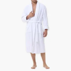 INK+IVY Mens Tall Long Sleeve Knee Length Robe