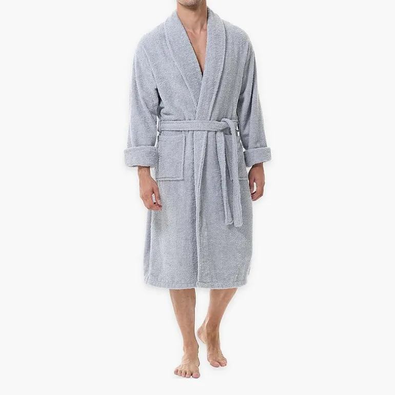 INK+IVY Mens Tall Long Sleeve Knee Length Robe
