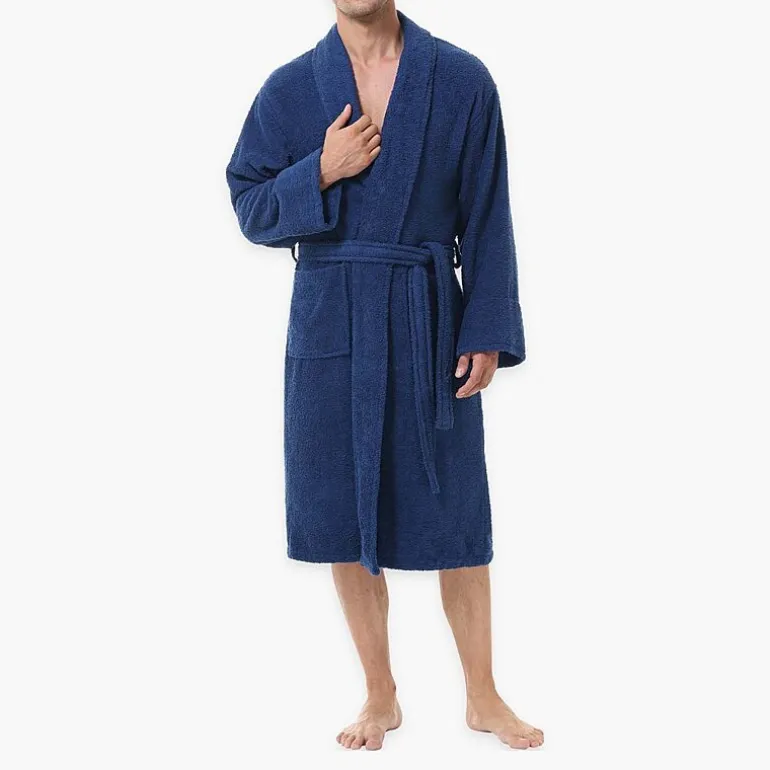 INK+IVY Mens Tall Long Sleeve Knee Length Robe