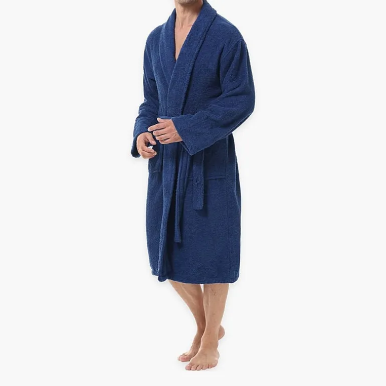 INK+IVY Mens Tall Long Sleeve Knee Length Robe