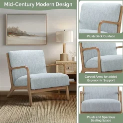 INK+IVY Novak Mid Century Modern Armchair