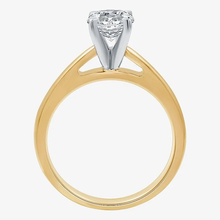 I Said Yes (G / Si1-Si2) Womens 1 1/4 CT. T.W. Lab Grown White Diamond Sterling Silver Round Solitaire Bridal Set