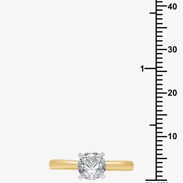 I Said Yes (G / Si1-Si2) Womens 1 1/4 CT. T.W. Lab Grown White Diamond Sterling Silver Round Solitaire Bridal Set