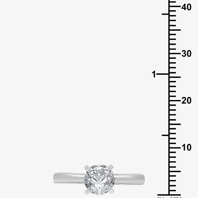 I Said Yes (G / Si1-Si2) Womens 1 1/4 CT. T.W. Lab Grown White Diamond Sterling Silver Round Solitaire Bridal Set