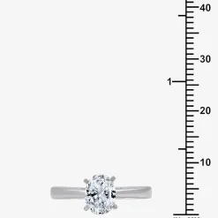 I Said Yes (G / Si1-Si2) Womens 1 1/4 CT. T.W. Lab Grown White Diamond Sterling Silver Oval Side Stone Solitaire Bridal Set