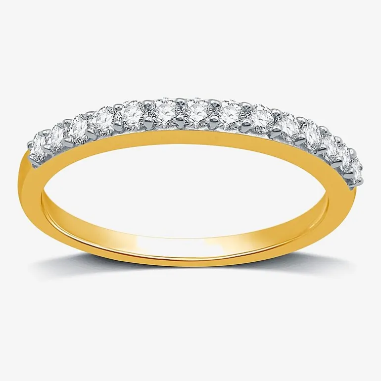 I Said Yes (H-I / I1) 1/4 CT. T.W. Lab Grown White Diamond Sterling Silver or 14K Gold Over Silver Wedding Band