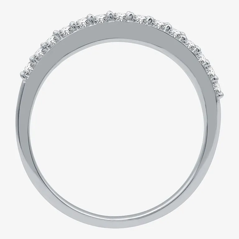 I Said Yes (H-I / I1) 1/4 CT. T.W. Lab Grown White Diamond Sterling Silver or 14K Gold Over Silver Wedding Band