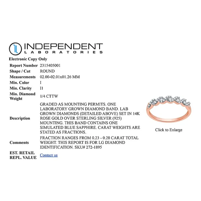 I Said Yes (H-I / I1) Womens 1/4 CT. T.W. Lab Grown White Diamond Sterling Silver Anniversary Wedding Band