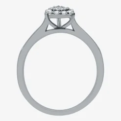 I Said Yes (H-I / I1) Womens 3/8 CT. T.W. Lab Grown White Diamond Sterling Silver Pear Side Stone Halo Bridal Set