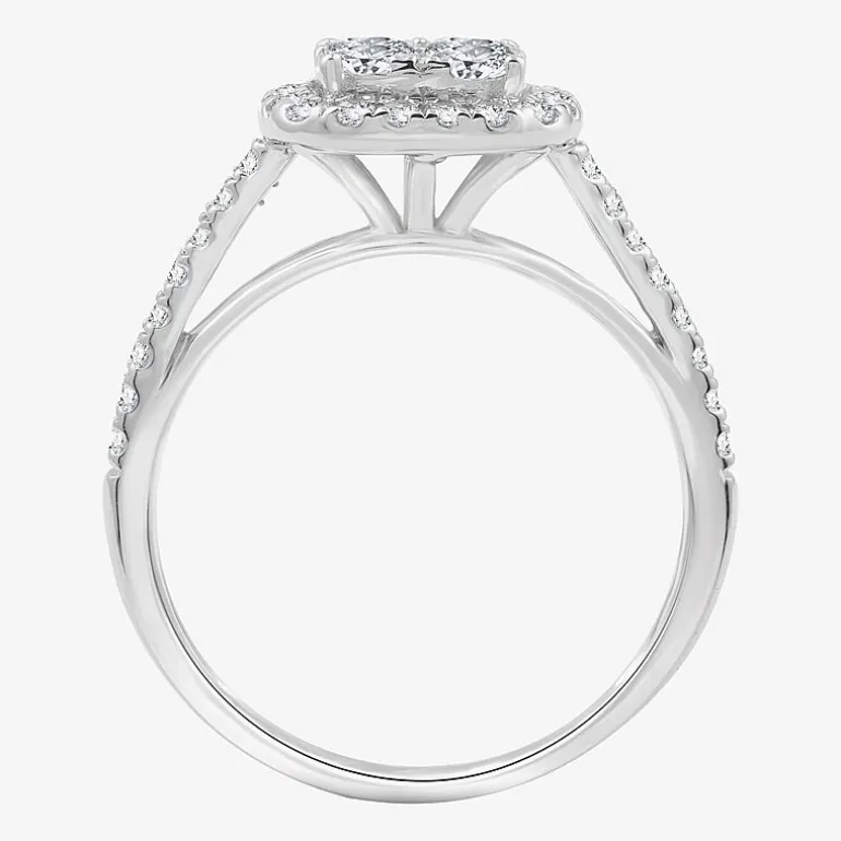 I Said Yes (H-I/I1) Womens 1 1/4 CT. T.W. Lab Grown White Diamond Sterling Silver Wedding Engagement Ring