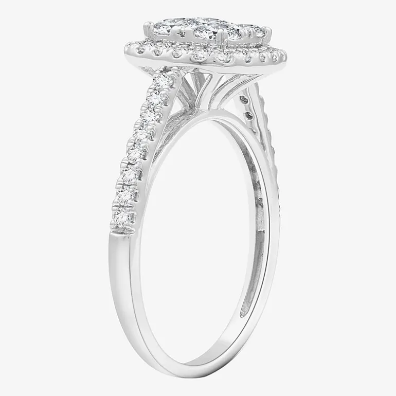 I Said Yes (H-I/I1) Womens 1 1/4 CT. T.W. Lab Grown White Diamond Sterling Silver Wedding Engagement Ring