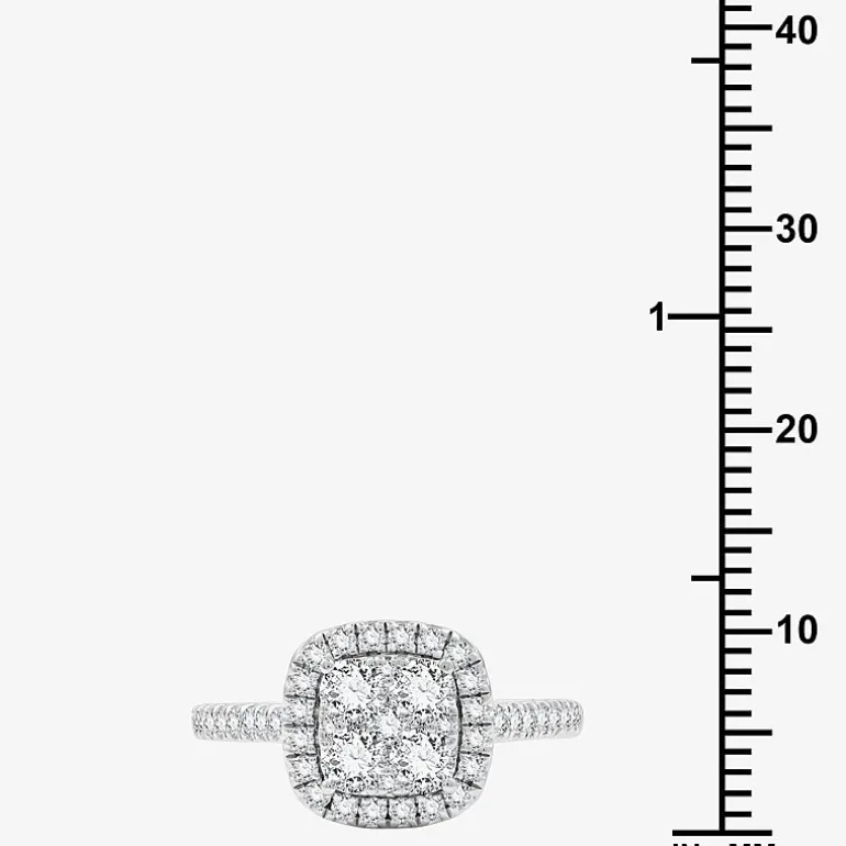 I Said Yes (H-I/I1) Womens 1 1/4 CT. T.W. Lab Grown White Diamond Sterling Silver Wedding Engagement Ring