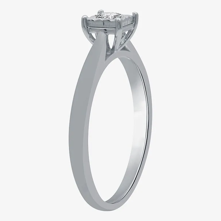 I Said Yes (H-I / I1) Womens 1/4 CT. T.W. Lab Grown White Diamond Sterling Silver Solitaire Bridal Set