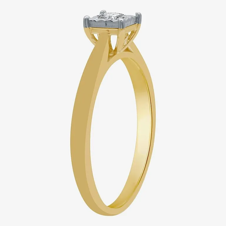 I Said Yes (H-I / I1) Womens 1/4 CT. T.W. Lab Grown White Diamond Sterling Silver Solitaire Bridal Set