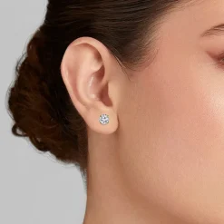 ( I/SI2 ) 2 CT. T.W. Lab-Grown Diamond Sterling Silver or 14K Gold over Silver Round Stud Earrings