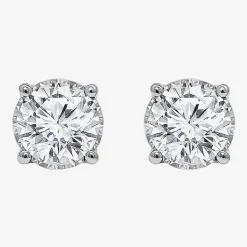 ( I/SI2 ) 2 CT. T.W. Lab-Grown Diamond Sterling Silver or 14K Gold over Silver Round Stud Earrings